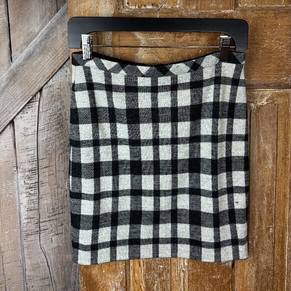 Gucci Plaid Wool Skirt